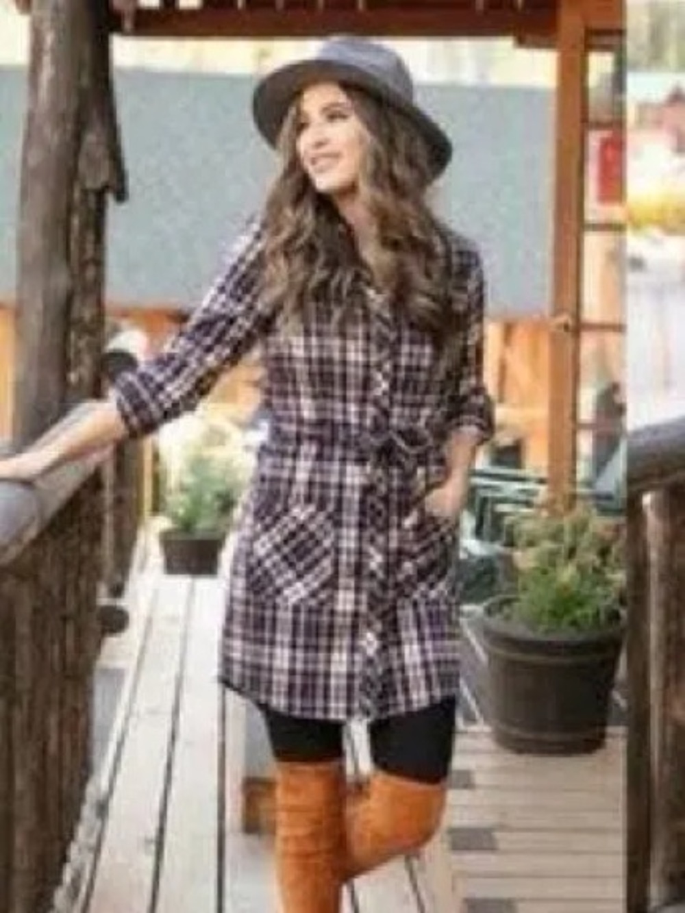A13 - Grace and Lace Flannel Tunic dress with details at back XL